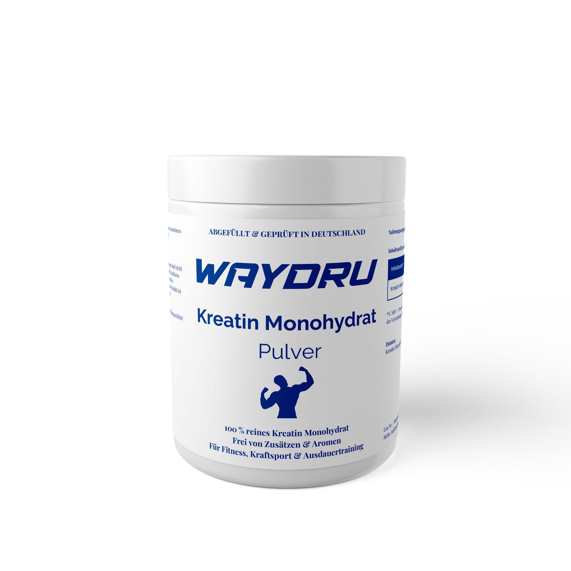 WAYDRU – Kreatin Monohydrat Pulver
Reines Kreatin für Kraft, Ausdauer & Performance!