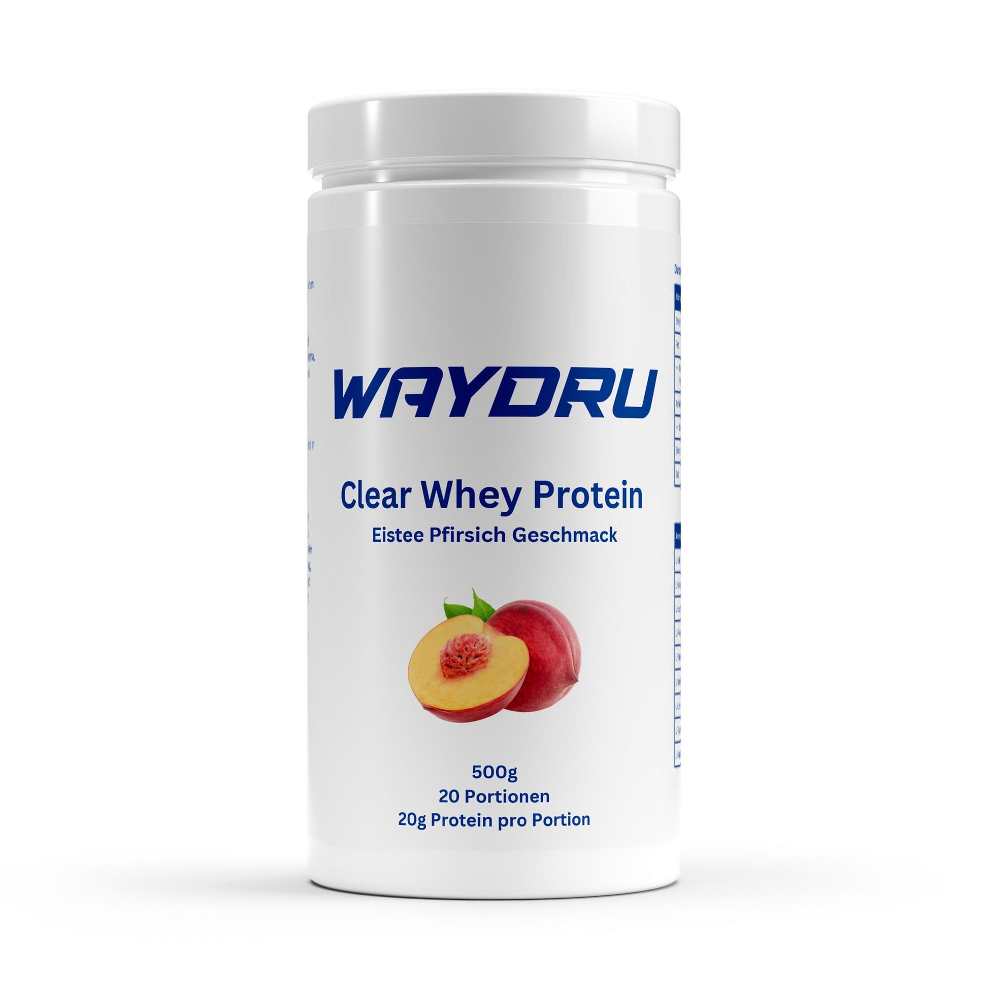 WAYDRU – Clear Whey Protein Eistee Pfirsich
Erfrischender Protein-Boost für deinen Alltag – klar, leicht, effektiv!