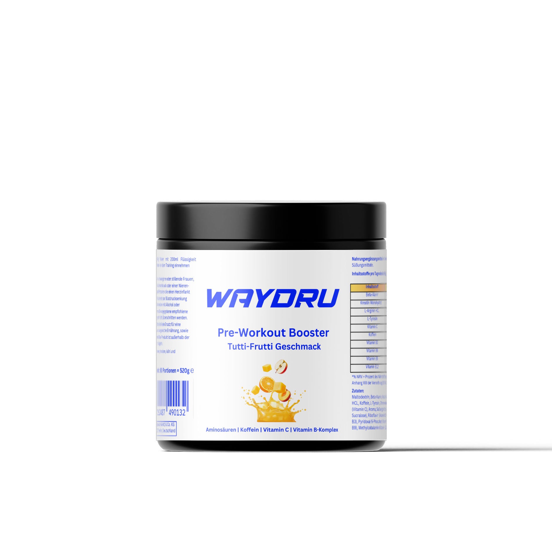 WAYDRU Pre-Workout Booster – Tutti-Frutti