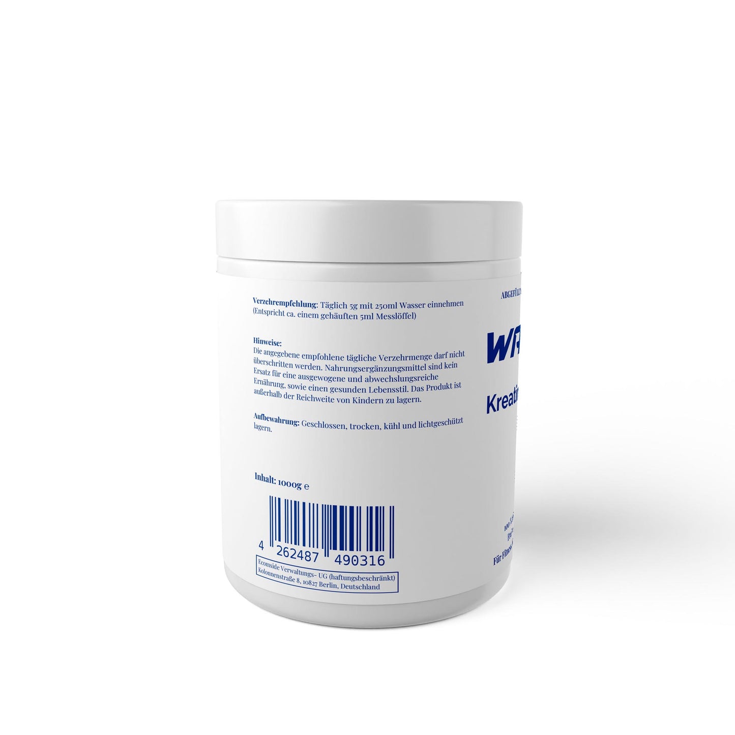 WAYDRU – Kreatin Monohydrat Pulver
Reines Kreatin für Kraft, Ausdauer & Performance!