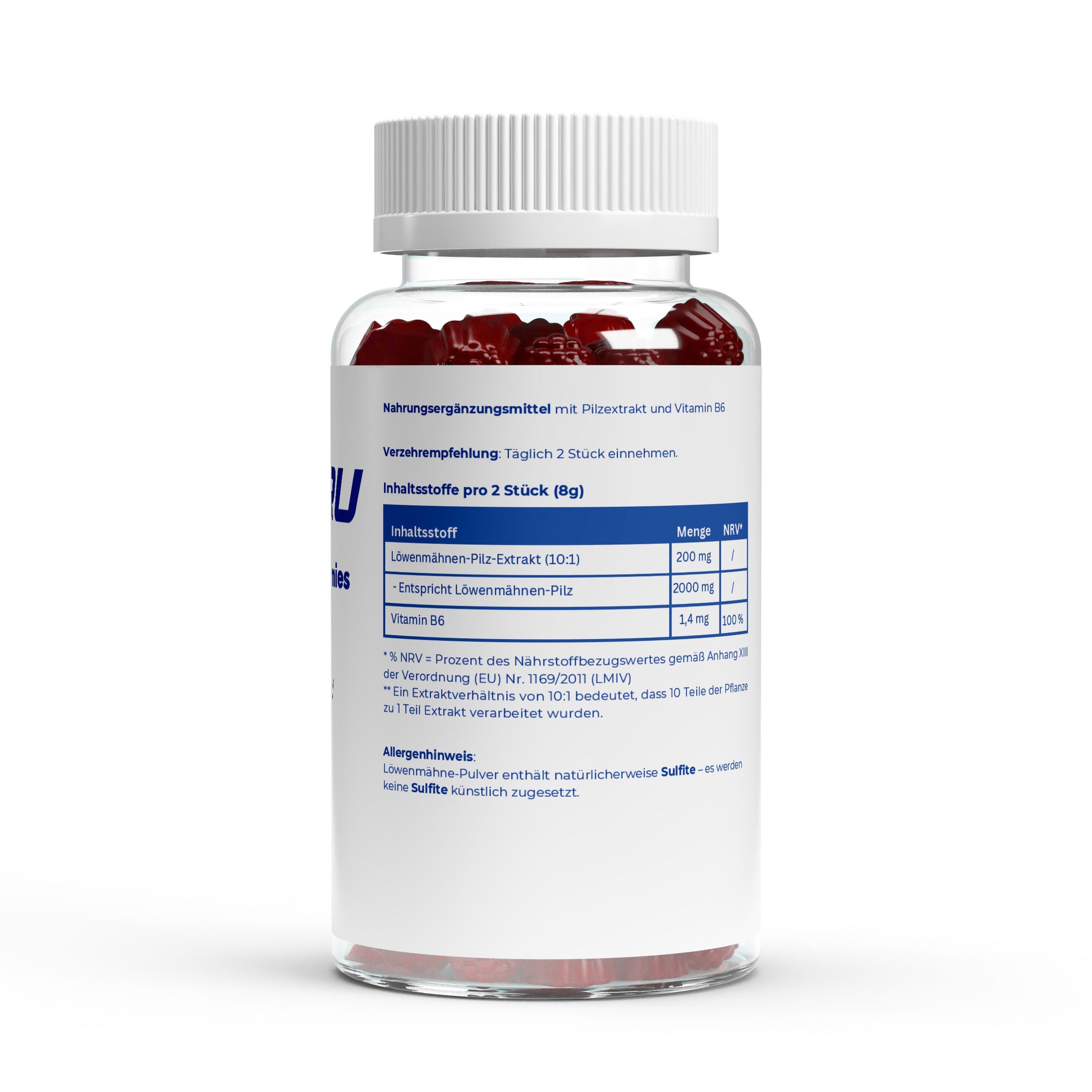 WAYDRU – Löwenmähne Gummies – Konzentration, Fokus & mentale Klarheit