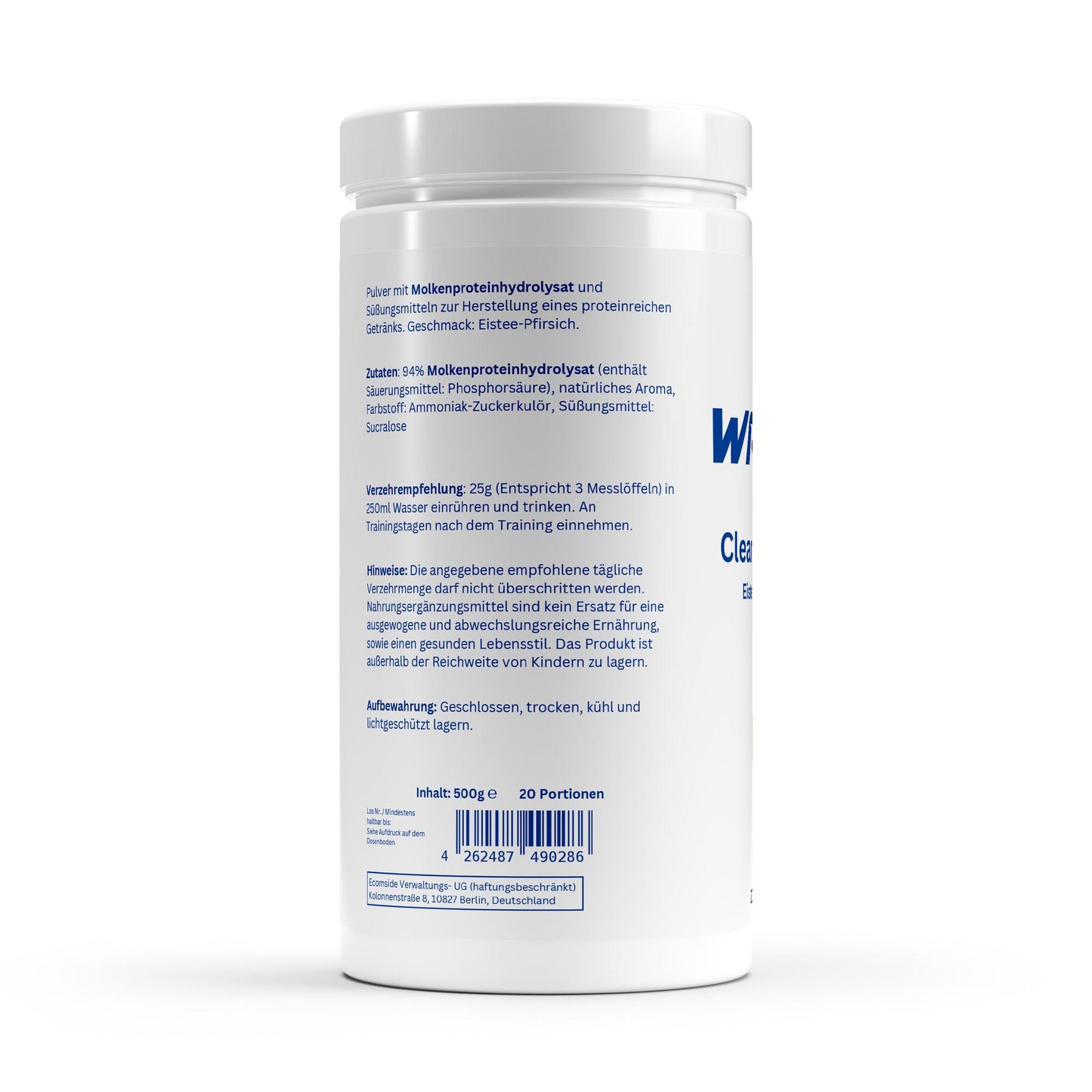 WAYDRU – Clear Whey Protein Eistee Pfirsich
Erfrischender Protein-Boost für deinen Alltag – klar, leicht, effektiv!