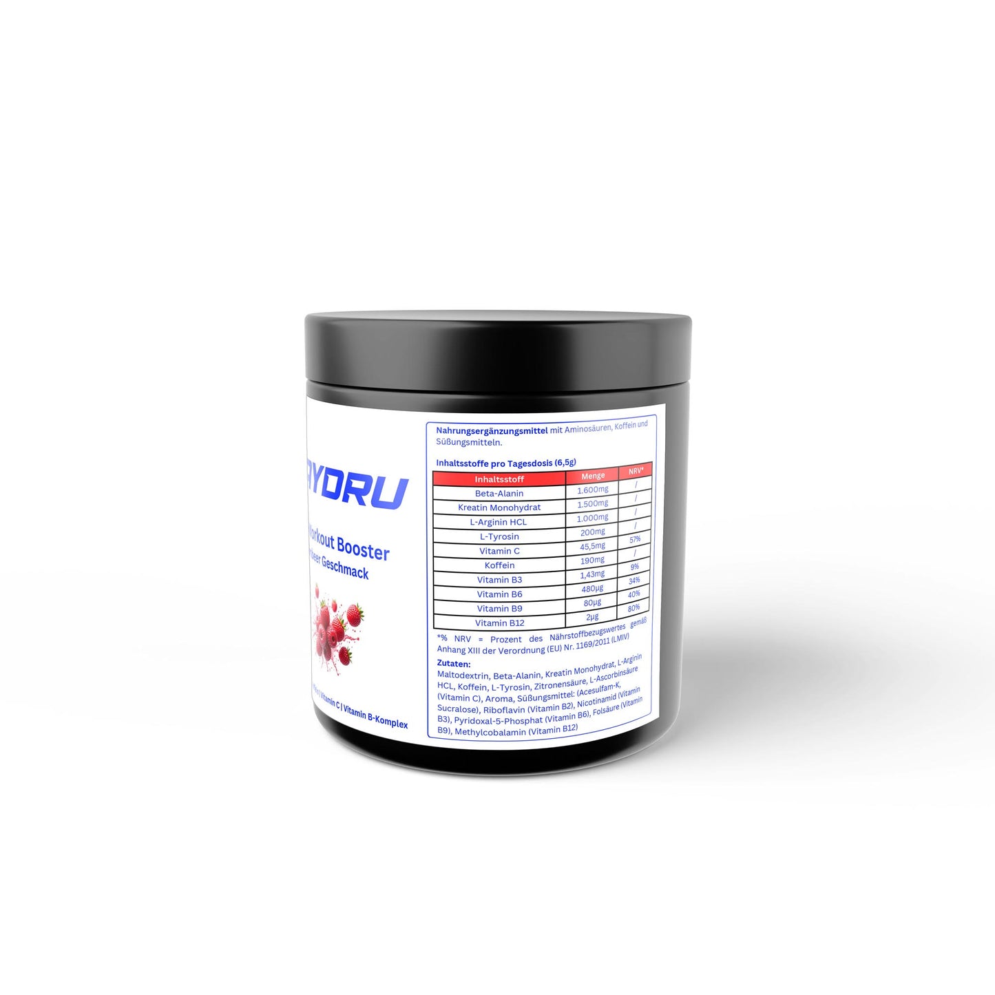 WAYDRU Pre-Workout Booster – Himbeere