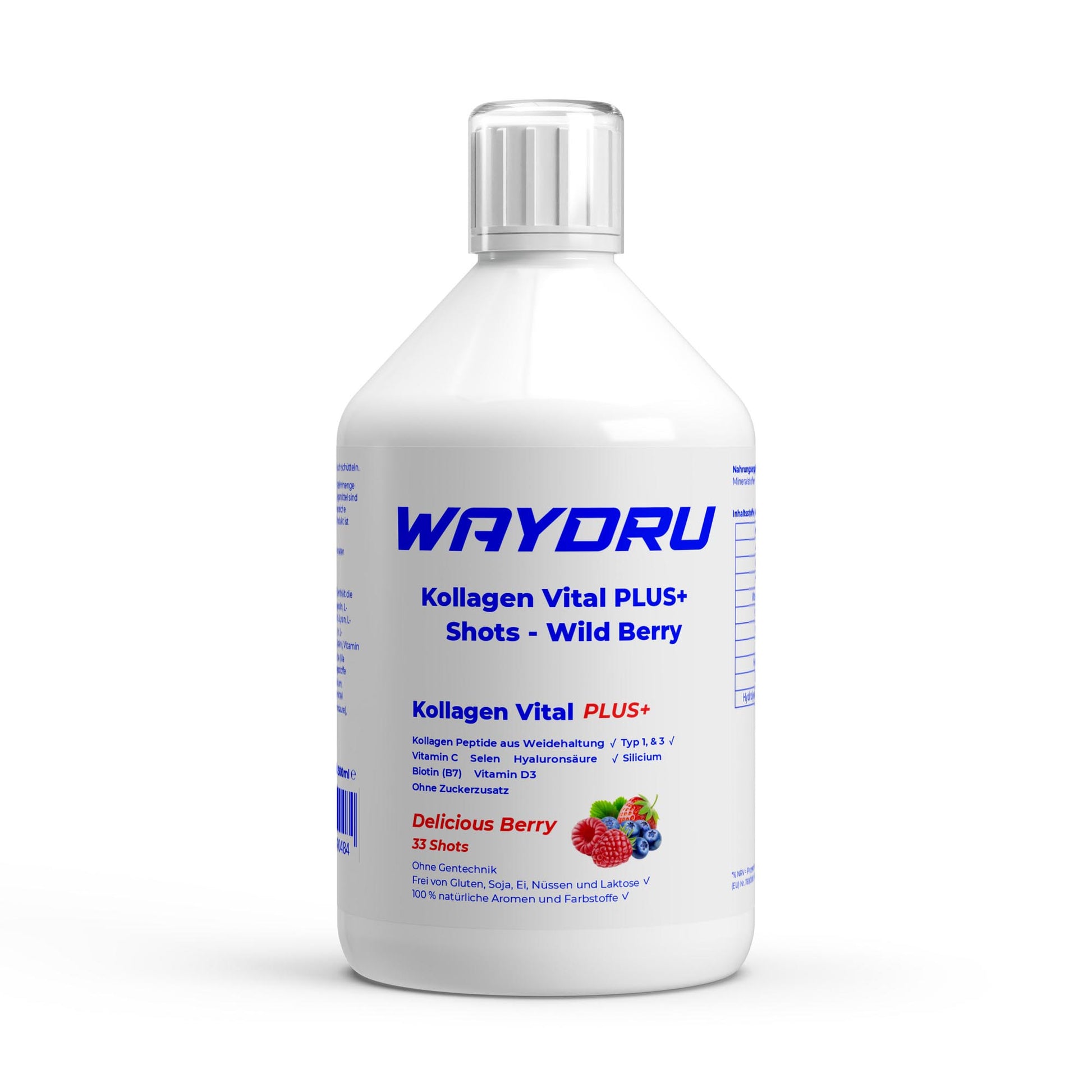 WAYDRU - Kollagen Vital PLUS+ Shots – Wild Berry (500ml)