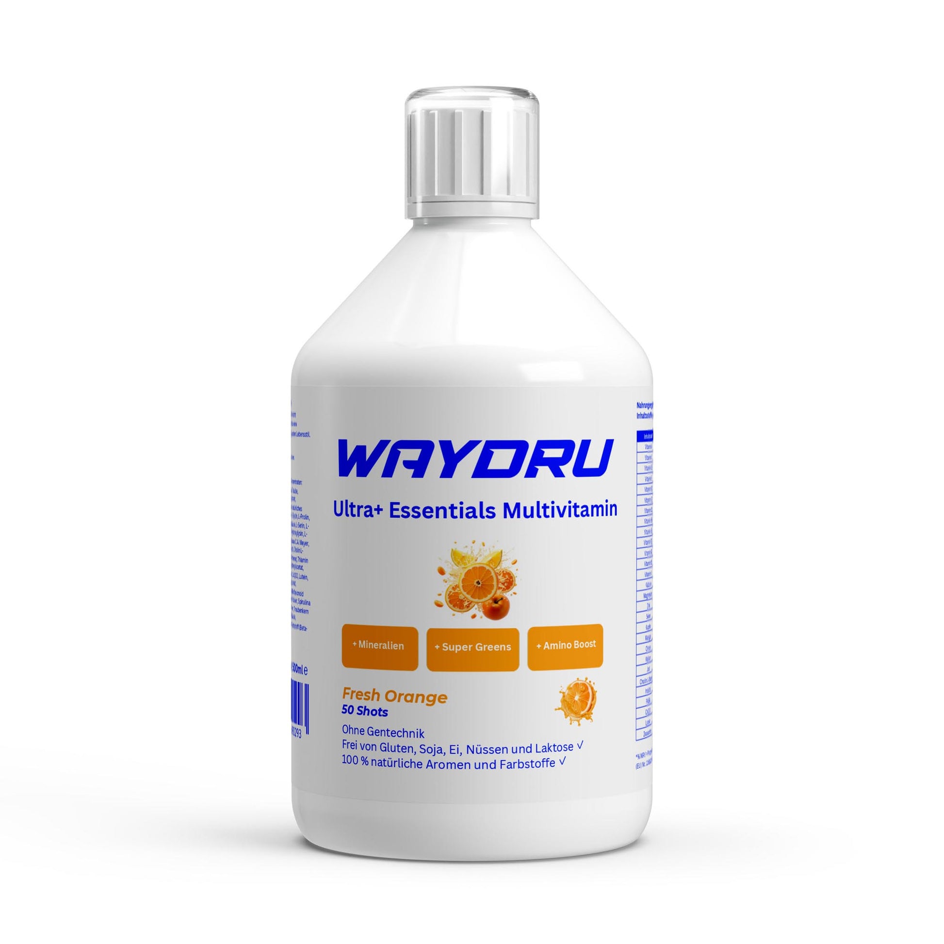 WAYDRU - Ultra+ Essentials Multivitamin Shots – Orange (500ml)