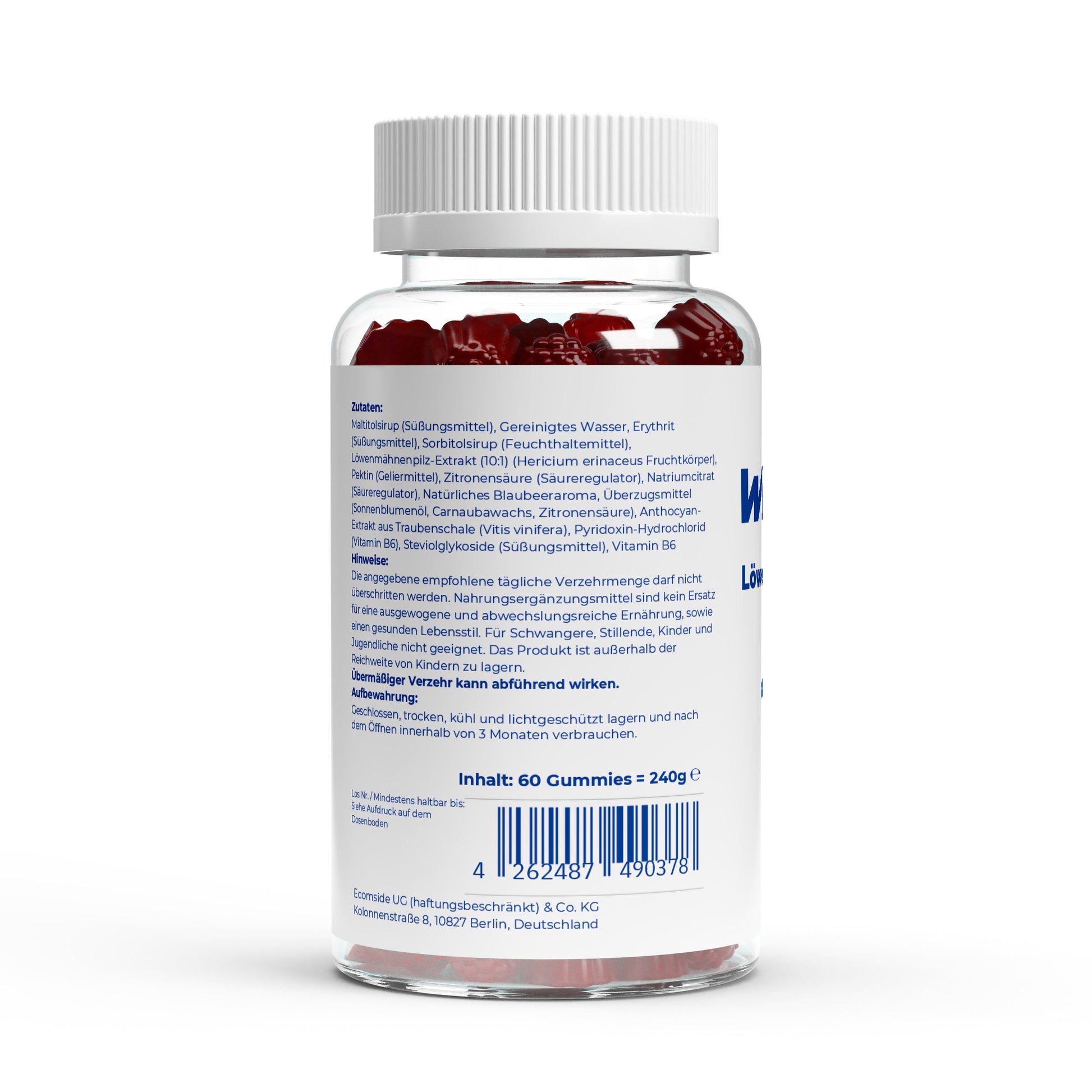 WAYDRU – Löwenmähne Gummies – Konzentration, Fokus & mentale Klarheit