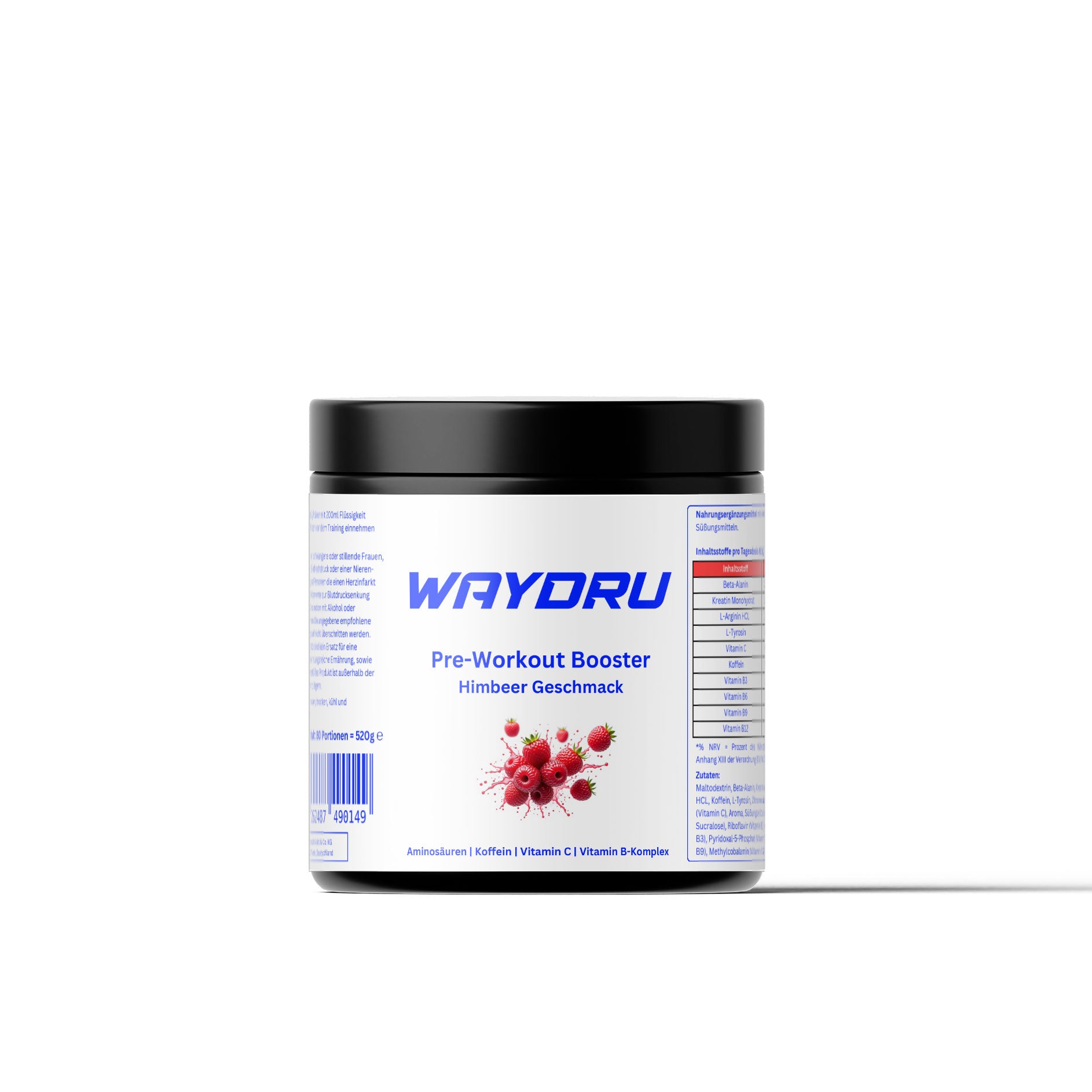 WAYDRU Pre-Workout Booster – Himbeere
