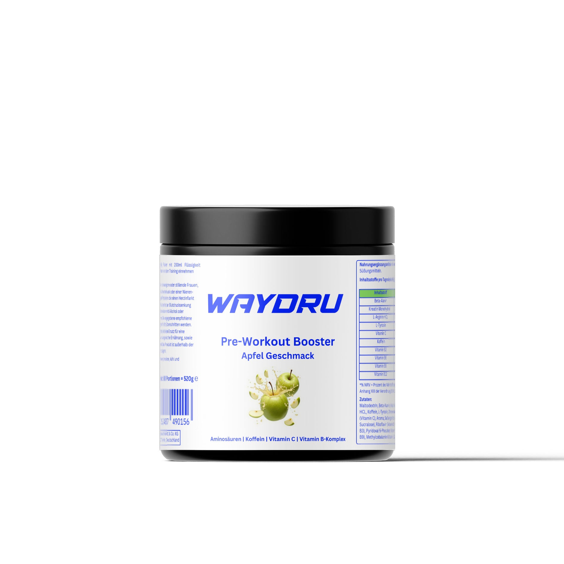 WAYDRU Pre-Workout Booster – Apfel