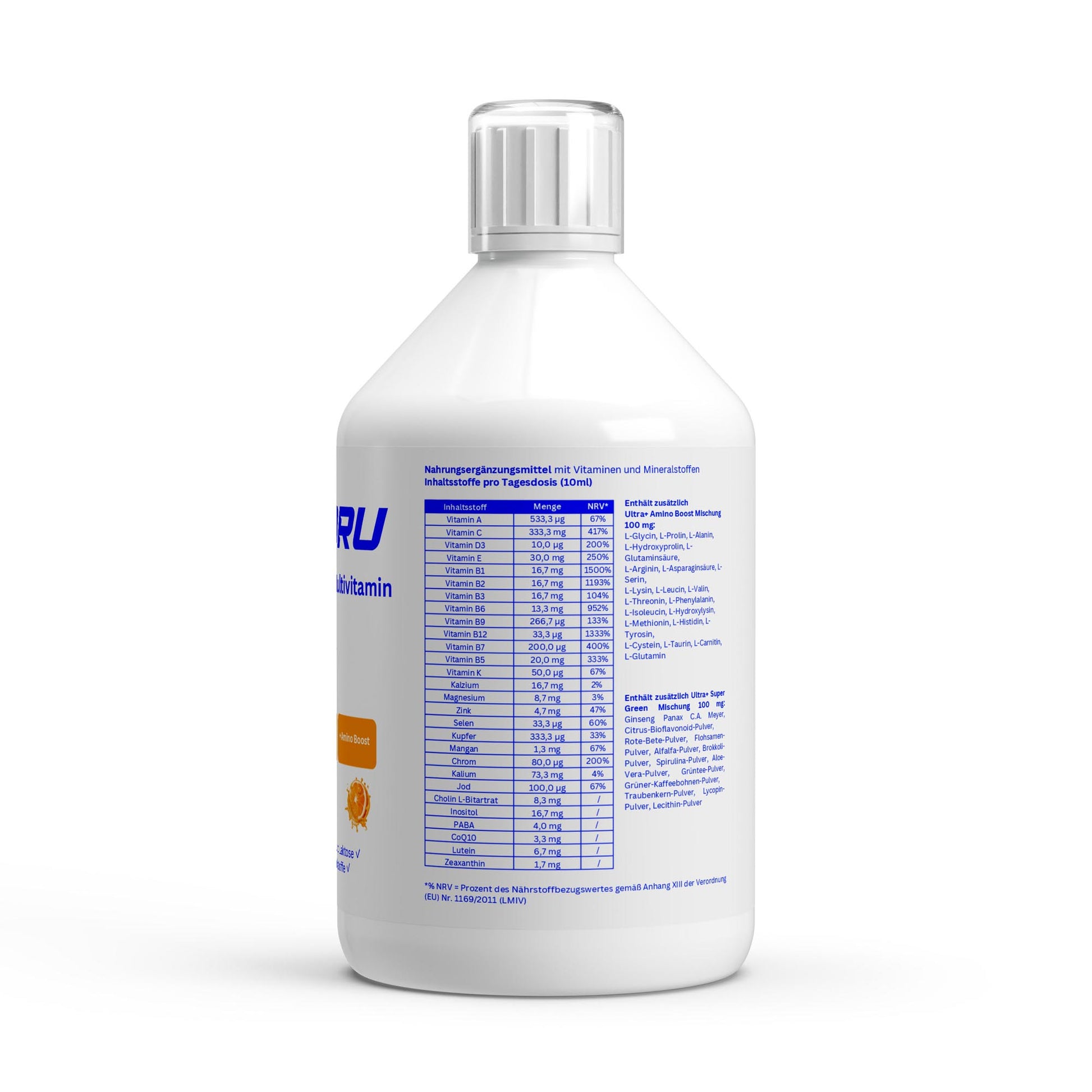 WAYDRU - Ultra+ Essentials Multivitamin Shots – Orange (500ml)