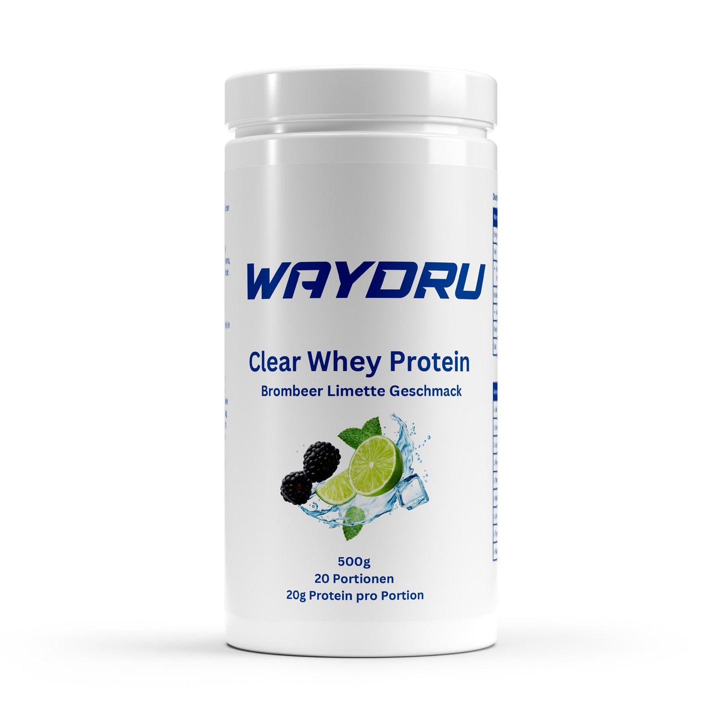 WAYDRU – Clear Whey Protein Brombeer-Limette
Erfrischender Proteinshake mit fruchtigem Twist – leicht, klar, effektiv.