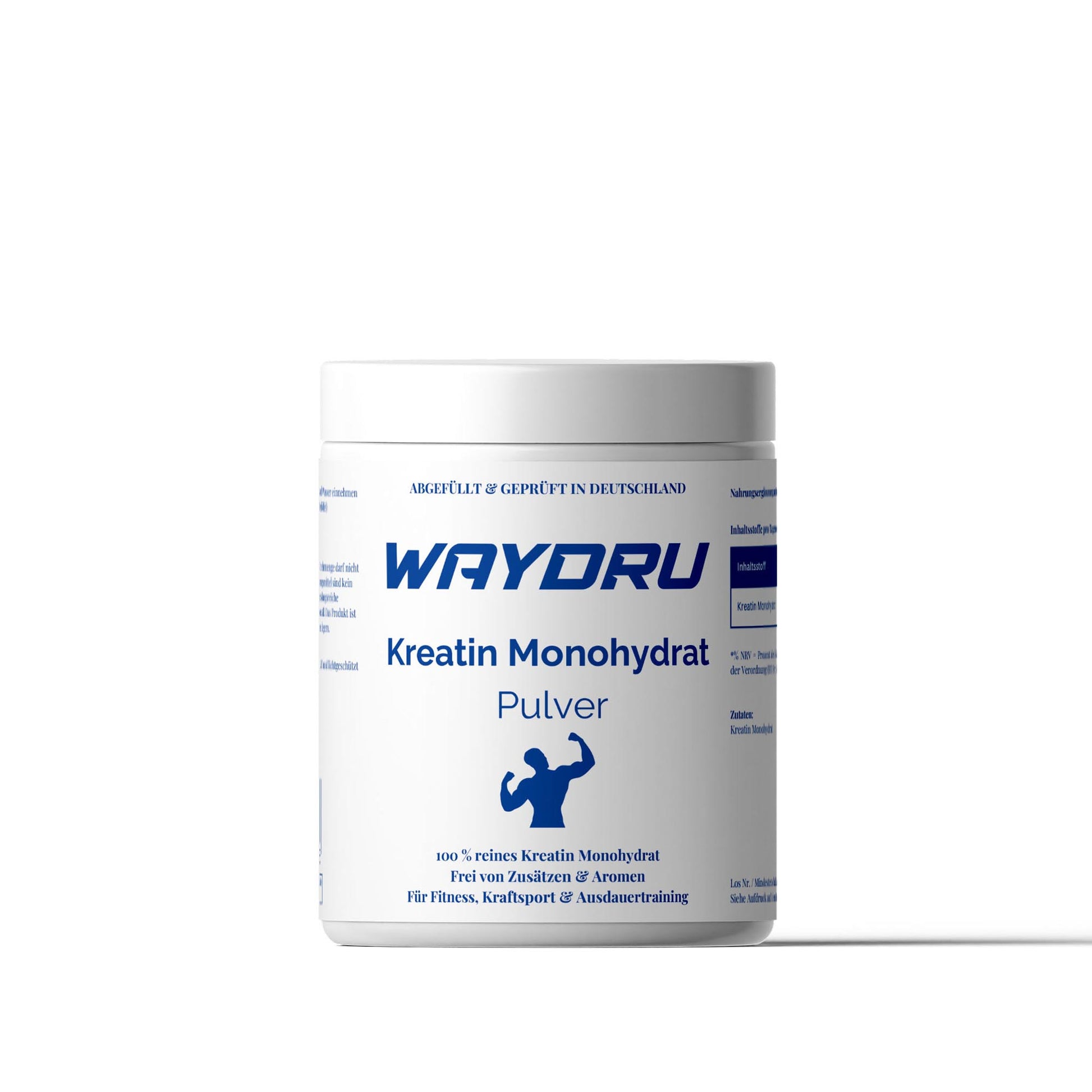 WAYDRU – Kreatin Monohydrat Pulver
Reines Kreatin für Kraft, Ausdauer & Performance!