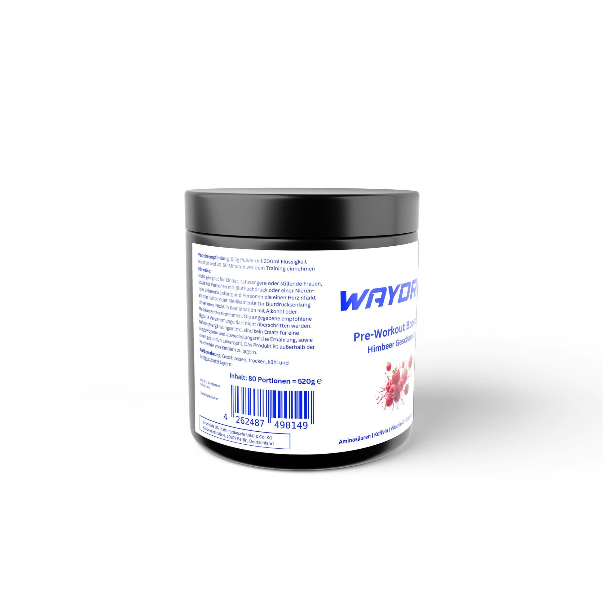WAYDRU Pre-Workout Booster – Himbeere
