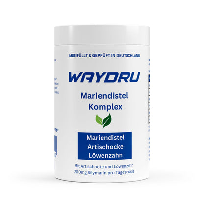 WAYDRU - Mariendistel Komplex
besteht aus Mariendistel, Artischocke und Löwenzahn.
Lebertgiftung - Fettleber