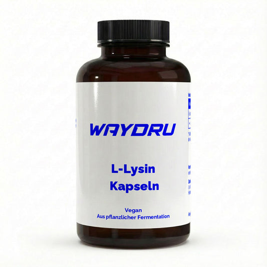 WAYDRU L-Lysin Kapseln – Hochdosierte vegane Aminosäuren aus pflanzlicher Fermentation mit 1000 mg L-Lysin pro Tagesdosis