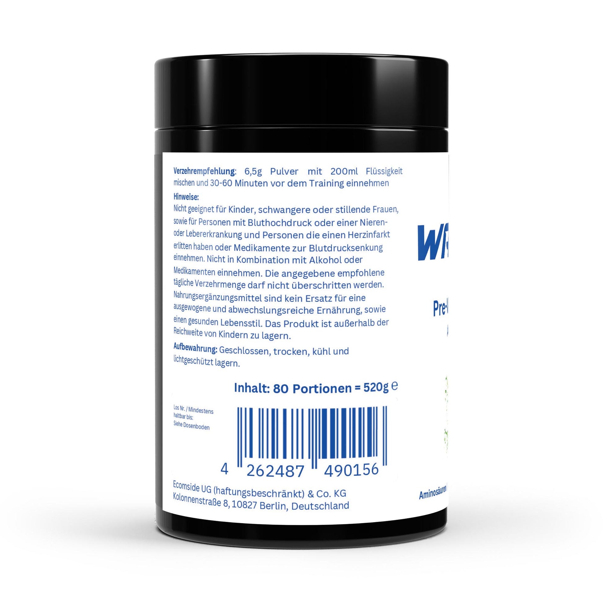 WAYDRU Pre Workout Booster Apfel – Leistungsstarker Trainingsbooster mit fruchtigem Apfelgeschmack für Fokus, Ausdauer & Kraft im Training.