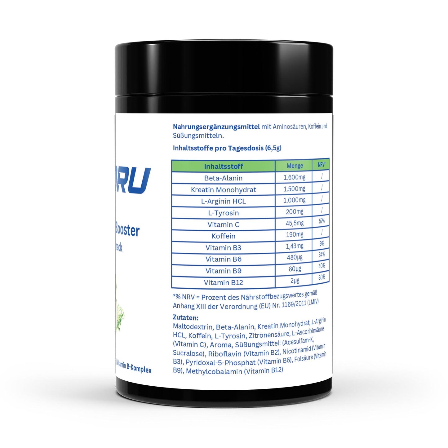 WAYDRU Pre Workout Booster Apfel – Leistungsstarker Trainingsbooster mit fruchtigem Apfelgeschmack für Fokus, Ausdauer & Kraft im Training.