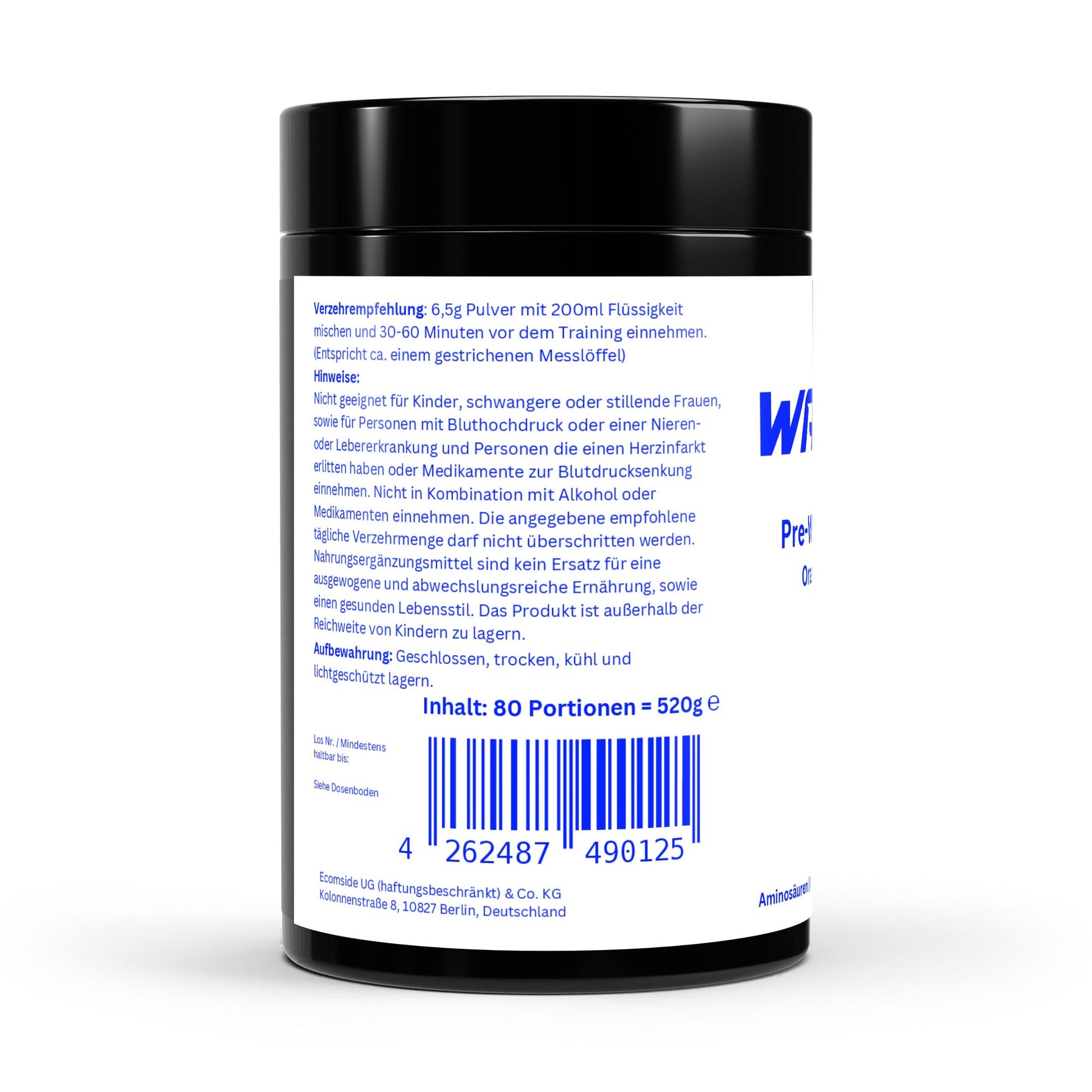 WAYDRU Pre Workout Booster Orange – Erfrischender Orangen-Workout-Booster mit Koffein, Citrullin & Beta-Alanin für maximale Trainingsleistung.