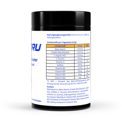 WAYDRU Pre Workout Booster Orange – Erfrischender Orangen-Workout-Booster mit Koffein, Citrullin & Beta-Alanin für maximale Trainingsleistung.
