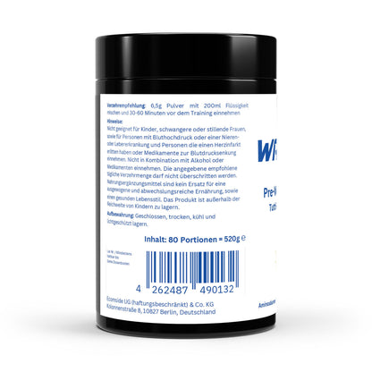 WAYDRU Pre Workout Booster Tutti Frutti – Hochdosierter Trainingsbooster für maximale Energie, Fokus und Leistung beim Workout