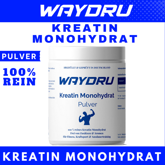 WAYDRU – Kreatin Monohydrat Pulver

Reines Kreatin für Kraft, Ausdauer &amp; Performance!