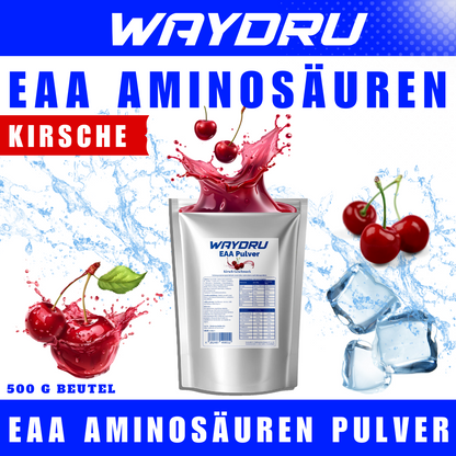 WAYDRU EAA Pulver Kirsch – Nahrungsergänzungsmittel mit Aminosäuren