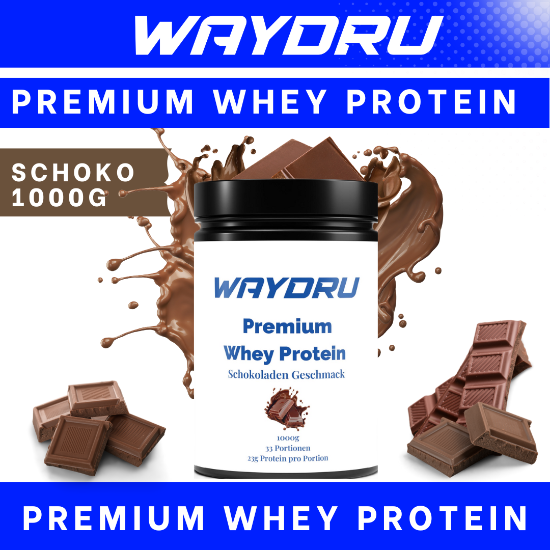 WAYDRU Premium Whey Protein Schokolade 1000 g Dose