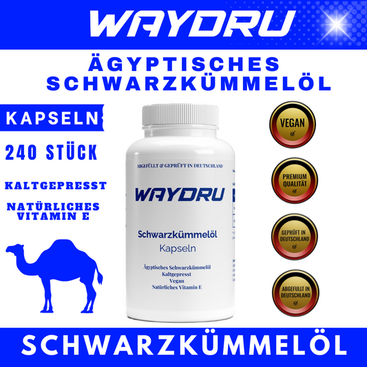 WAYDRU – Ägyptisches Schwarzkümmelöl Kapseln