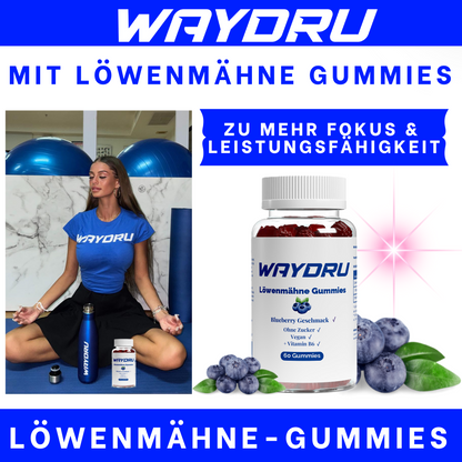 WAYDRU – Löwenmähne Gummies – Konzentration, Fokus & mentale Klarheit