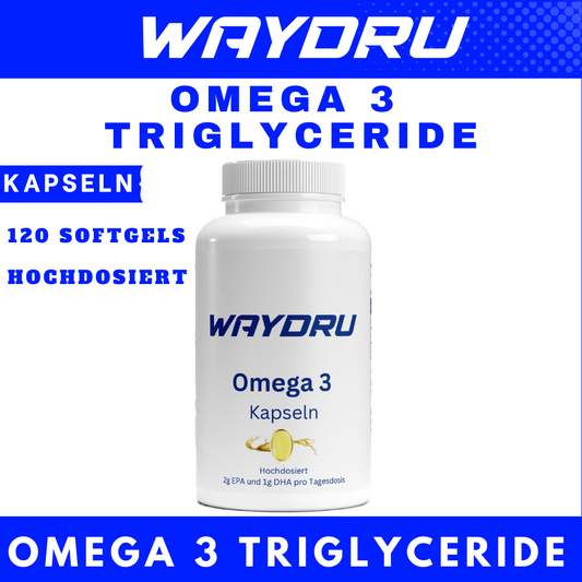 WAYDRU – Omega 3 Kapseln

Hochdosiertes Fischöl für Herz, Gehirn & Sehkraft!