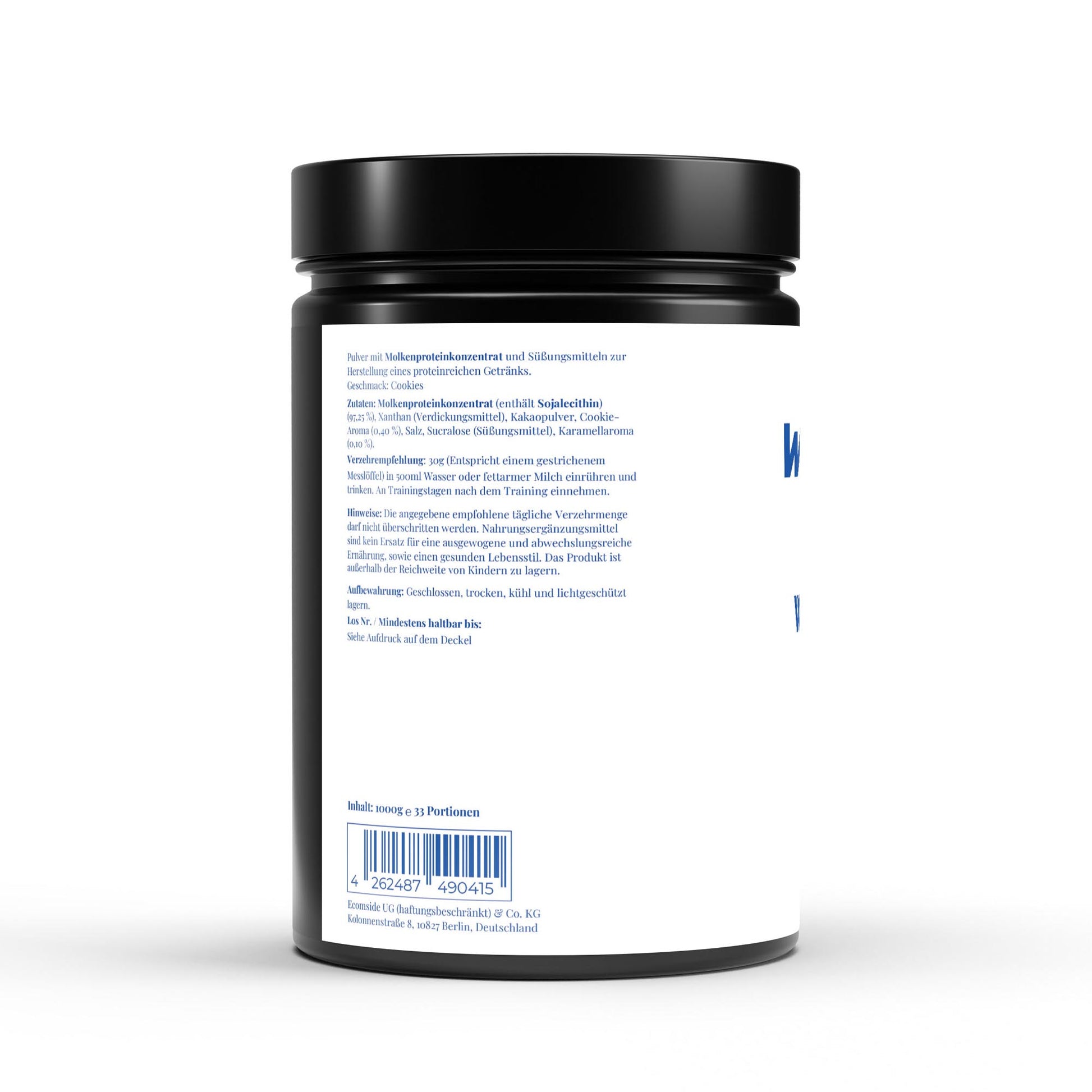 WAYDRU Premium Whey Protein Cookies – 1000 g Dose
