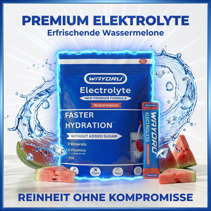 WAYDRU Elektrolyte Wassermelone 300g Beutel mit 30 Sticks ohne Zuckerzusatz.