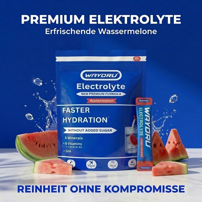 WAYDRU Elektrolyte Wassermelone 300g Beutel mit 30 Sticks ohne Zuckerzusatz.