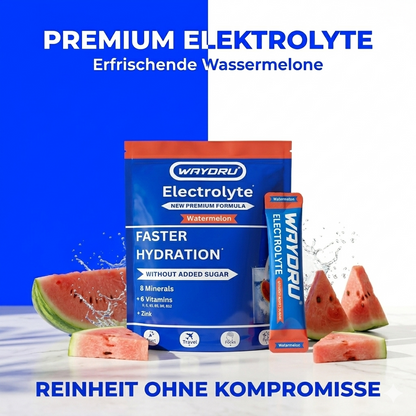WAYDRU Elektrolyte Wassermelone 300g Beutel mit 30 Sticks ohne Zuckerzusatz.