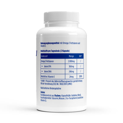 Weiche Gelkapseln Omega 3 mit hoher EPA DHA Konzentration – WAYDRU Premium Supplement