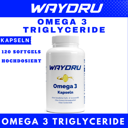 WAYDRU Omega 3 Triglyceride 18/12 – 120 Softgels Flasche