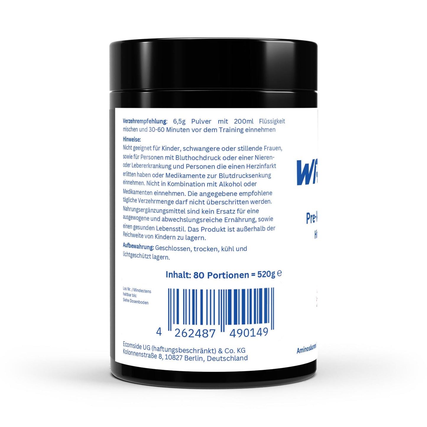 WAYDRU Pre Workout Booster Himbeere – Hochwirksamer Pre-Workout Drink mit fruchtigem Himbeergeschmack für Energie, Fokus & Performance im Gym.