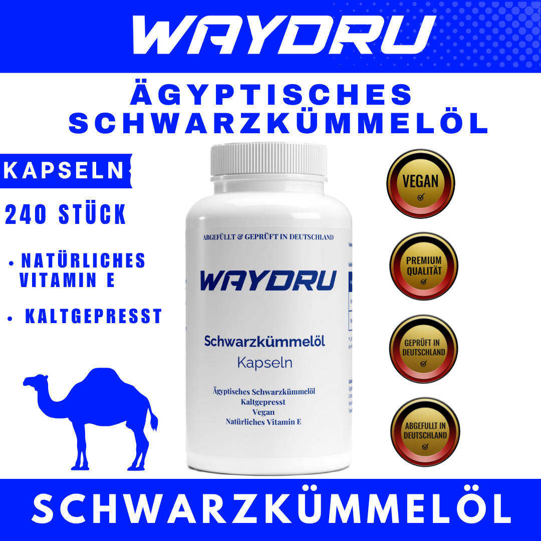 WAYDRU Schwarzkümmelöl 240 vegane Softgels