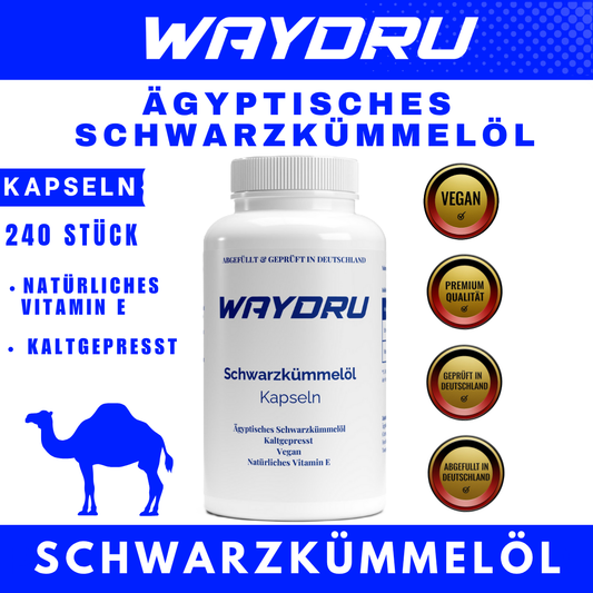 WAYDRU Schwarzkümmelöl 240 vegane Softgels