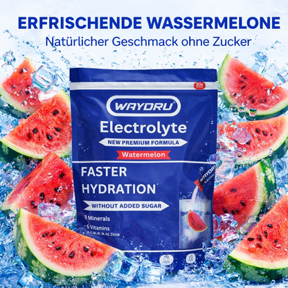 Vergleich von WAYDRU Elektrolyten gegen zuckerhaltige Sportgetränke – die gesunde Alternative.